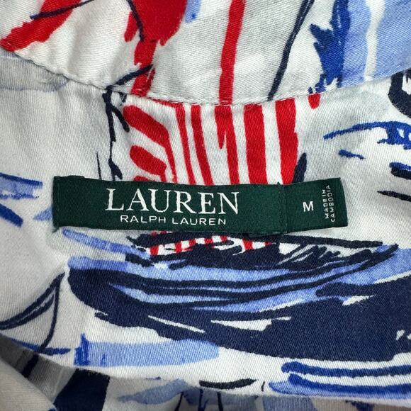 Lauren Ralph Lauren sailboat cotton short sleeve top/shorts pajama set Medium - Picture 11 of 15